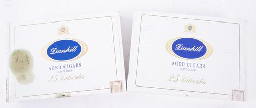 DUNHILL; 2 BOXES OF 25 VALVERDES AGED CIGARS