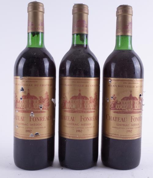 THREE BOTTLES CHÂTEAU FONREAUD, LISTRAC-MÉDOC, 1982