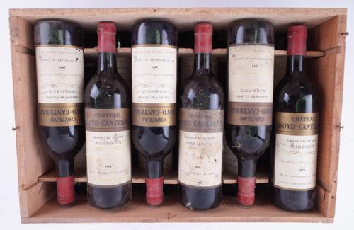TWELVE BOTTLES OWC CHÂTEAU BOYD-CANTENAC MARGAUX 1976