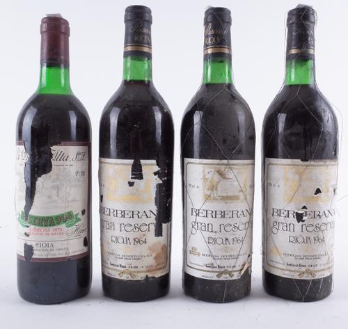 FOUR BOTTLES OF SPANISH RED WINE