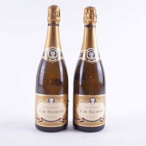 TWO BOTTLES J DE TELMONT CHAMPAGNE GRAND VINTAGE BRUT 2001