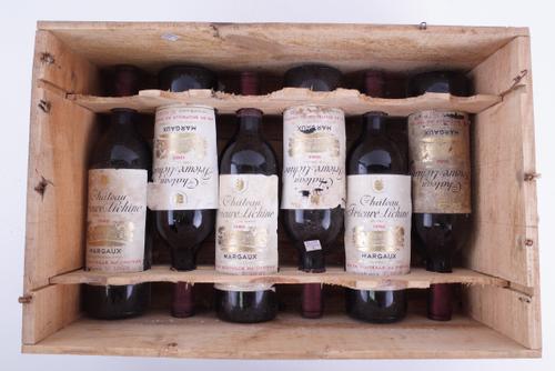 SIX BOTTLES OWC CHÂTEAU PRIEURÊ-LICHINE MARGAUX 1982