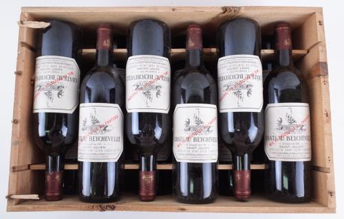 TWELVE BOTTLES OWC CHÂTEAU BEYCHEVELLE, 4ÈME CRU CLASSÉ, ST JULIEN, CB 1982
