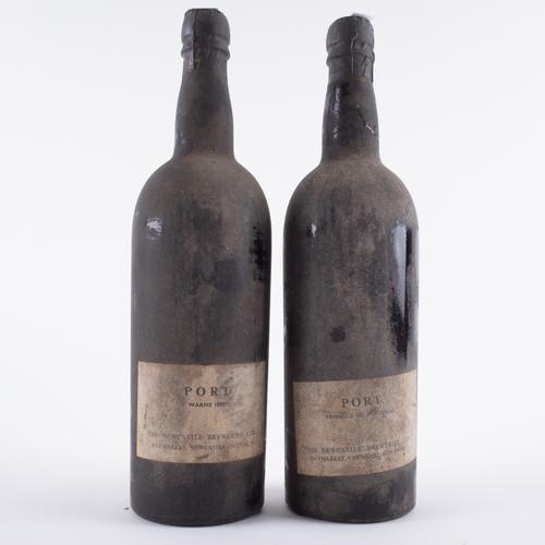 TWO BOTTLES VINTAGE PORT BOTTLED BY THE NEWCASTLE BREWERIES LTD.