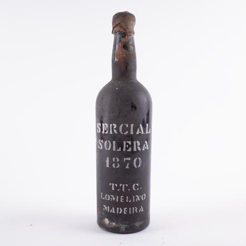 ONE BOTTLE SERCIAL, SOLERA 1870,  T.T.C. LOMELINO