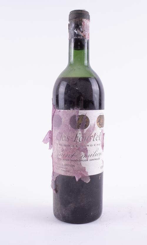 ONE BOTTLE CLOS FOURTET, 1ER GRAND CRU CLASSÉ, ST. EMILION, 1961