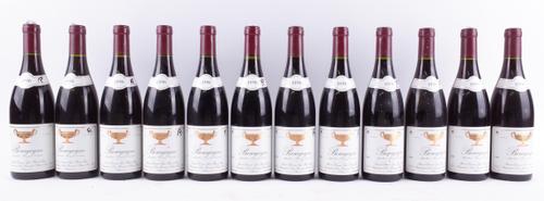 TWELVE BOTTLES BOURGOGNE ROUGE, DOMAINE GROS-FRÈRE ET SOEUR, 1996