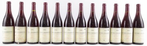 TEN BOTTLES GEVREY-CHAMBERTIN, EN BILLARD, DOMAINE ALAIN BURGUET, 1994