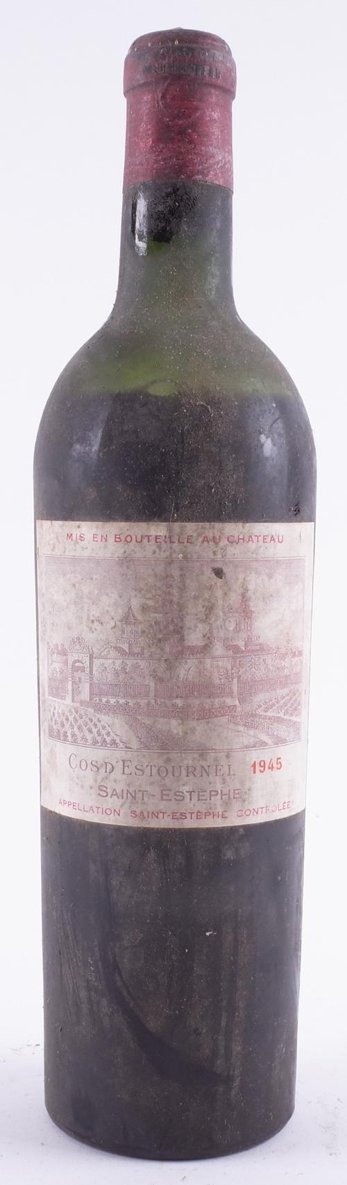 ONE BOTTLE CHÂTEAU COS D'ESTOURNEL, 2ÈME CRU CLASSÉ, ST. ESTÈPHE 1945