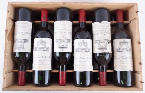 TWELVE BOTTLES OWC CHÂTEAU LÉOVILLE-LAS CASES, 2ÈME CRU CLASSÉ, ST JULIEN, CB 1983