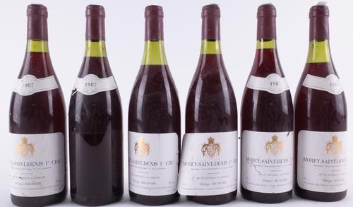 SIX BOTTLES MOREY ST-DENIS, 1ER CRU, DOMAINE PHIILIPPE BATACCHI 1987