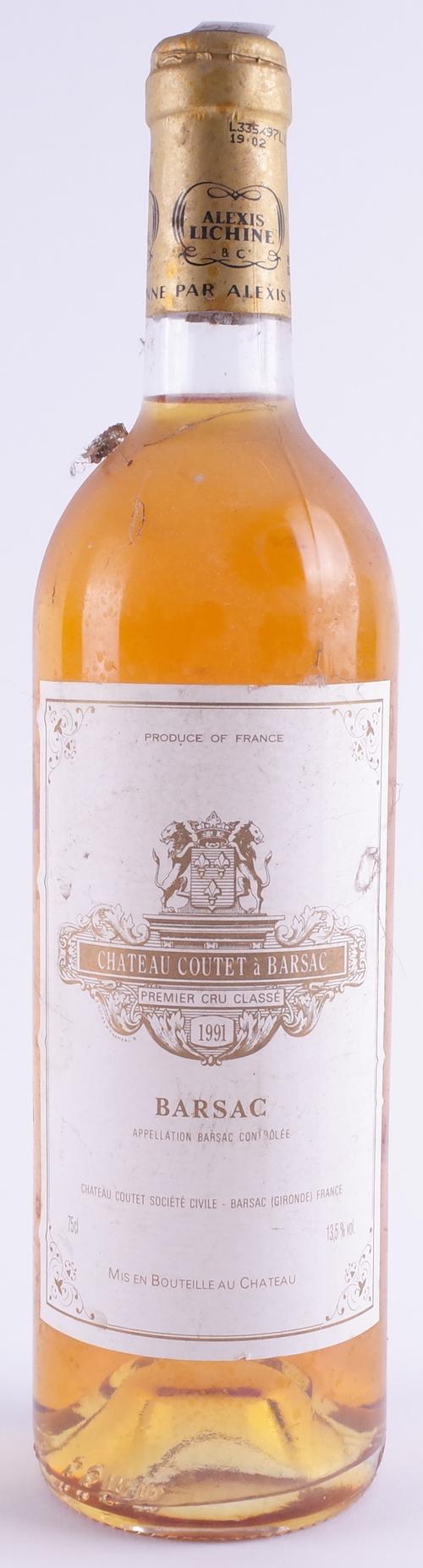 ONE BOTTLE CHÂTEAU COUTET, BARSAC 1991