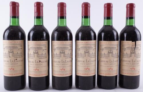 SIX BOTTLES CHÂTEAU LA LAGUNE, 3ÈME CRU CLASSÉ, HAUT-MÉDOC 1968