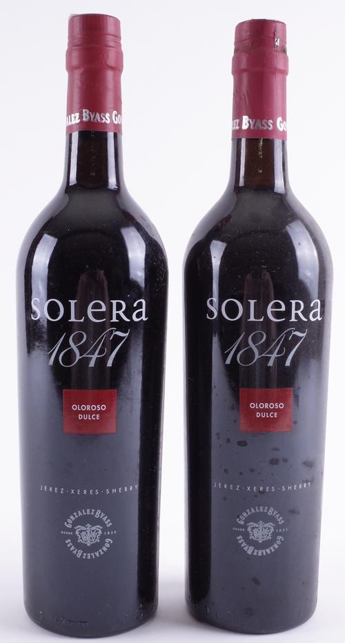 TWO BOTTLES  SOLERA 1847, OLOROSO DULCE, GONZALEZ BYASS