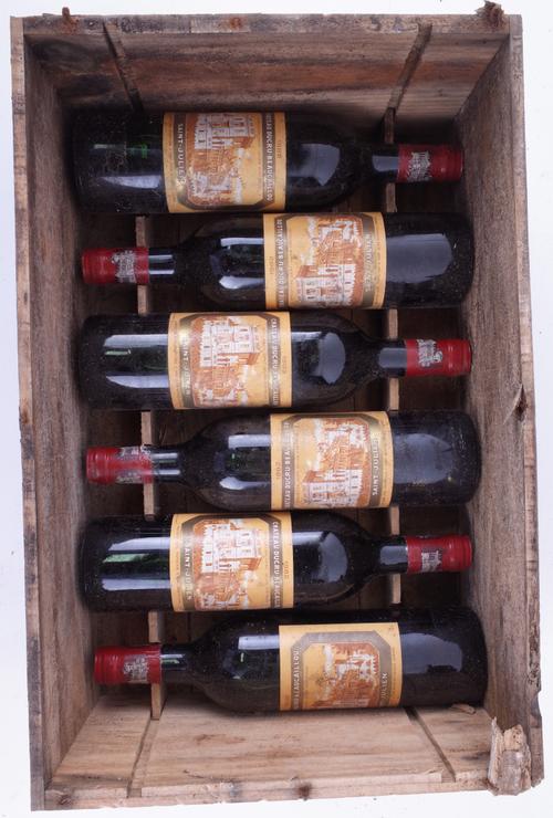 SIX BOTTLES OWC CHÂTEAU DUCRU-BEAUCAILLOU, 2 ÈME CRU CLASSÉ, ST JULIEN CB 1982