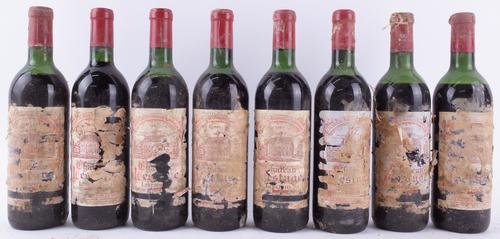 EIGHT BOTTLES CHÂTEAU LESTAGE, LISTRAC 1961