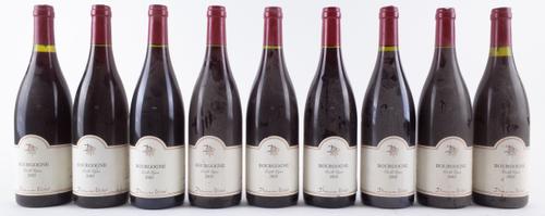 NINE BOTTLES BOURGOGNE ROUGE, VIEILLE VIGNE,  DOMAINE PETITOT 2005