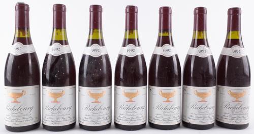 SEVEN BOTTLES RICHEBOURG, GRAND CRU, DOMAINE GROS FRÈRE ET SOEUR 1992