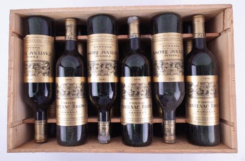 TWELVE BOTTLES OWC CHÂTEAU CANTENAC-BROWN, 3ÈME CRU CLASSÉ, MARGAUX, CB 1975