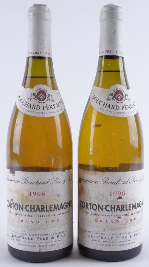 TWO BOTTLES CORTON-CHARLEMAGNE, GRAND CRU, BOUCHARD PÈRE ET FILS 1996