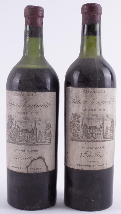 TWO BOTTLES CHÂTEAU PICHON BARON, 2ÈME CRU CLASSÉ, PAUILLAC, VINTAGE UNKNOWN