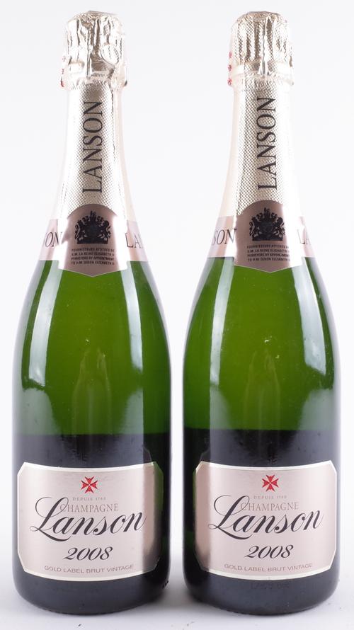 TWO BOTTLES LANSON VINTAGE 2008