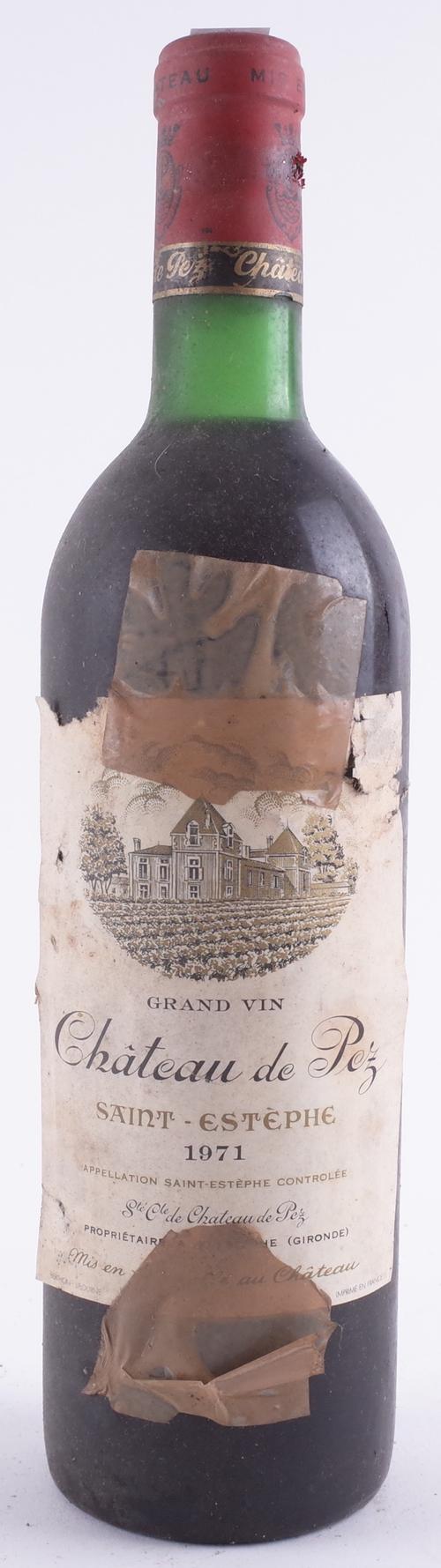 ONE BOTTLE CHÂTEAU DE PEZ, CRU BOURGEOIS, ST. ESTÈPHE  1971
