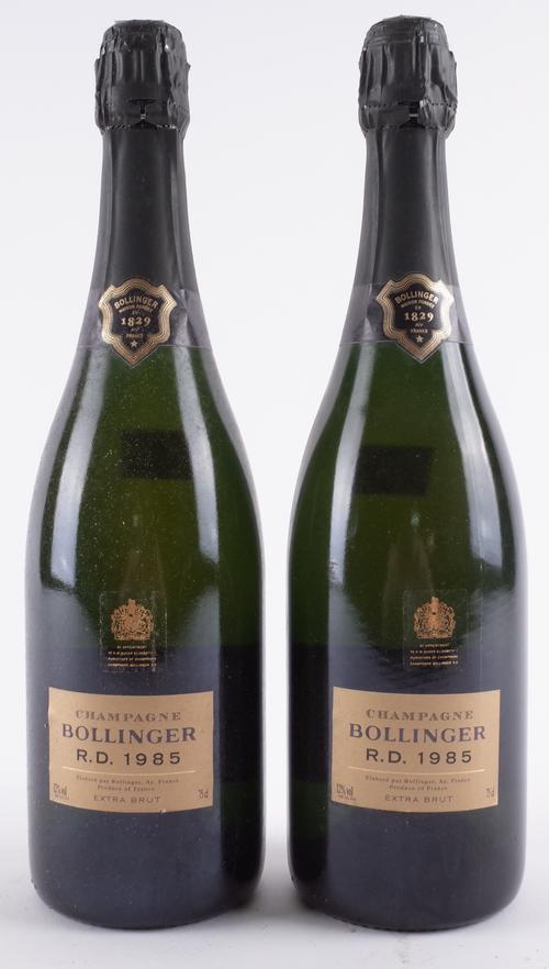 TWO BOTTLES BOLLINGER RD VINTAGE 1985