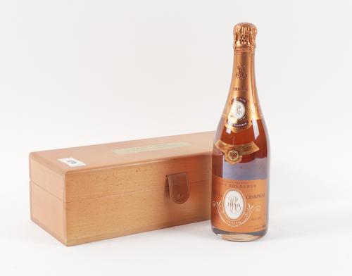 A BOTTLE OF LOUIS ROEDERER CRISTAL ROSE CHAMPAGNE 1989