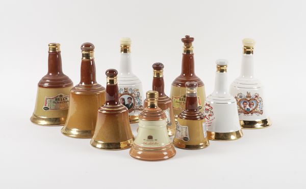 A COLLECTION OF BELLS WHISKY DECANTERS INCLUDING THE MARRIAGE OF LADY DIANA PRINCE CHARLES (22)