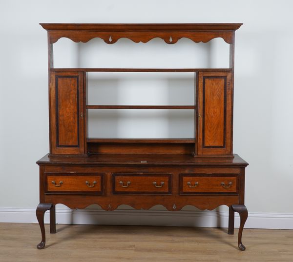 AN 18TH CENTURY STYLE OAK DRESSER