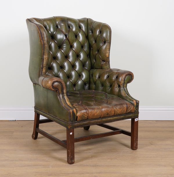 AN 18TH CENTURY STYLE WINGBACK ARMCHAIR