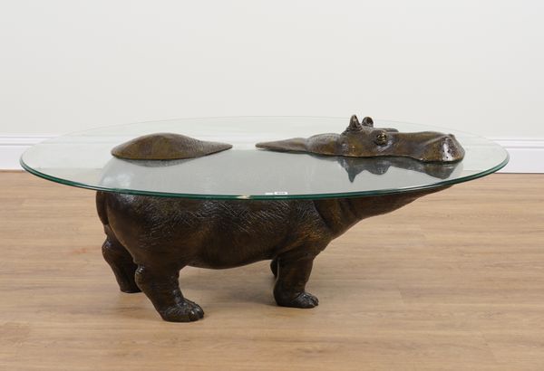 MARK STODDART HERBERT (BRITISH 1960) ; A LIMITED EDITION HIPPO COFFEE TABLE