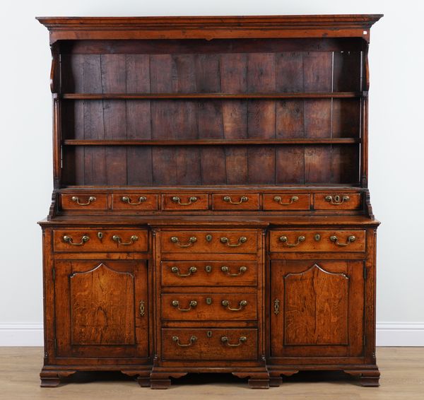 A GEORGE III OAK DRESSER