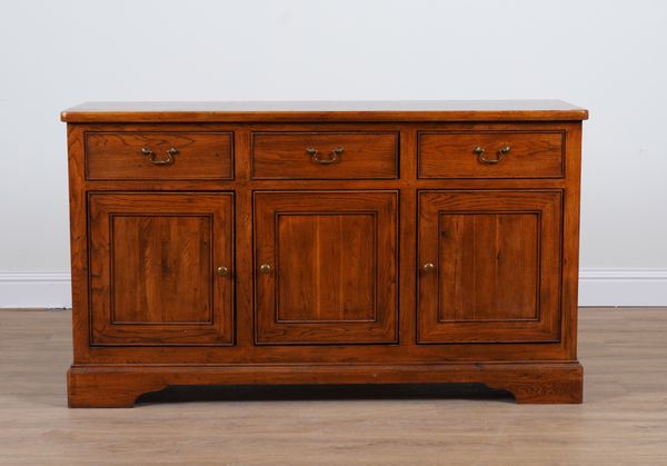 AN 18TH CENTURY STYLE OAK DRESSER BASE