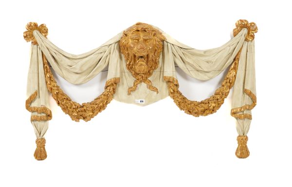 A PARCEL GILT CREAM PAINTED FRIEZE