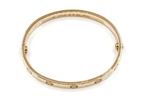 A CARTIER ROSE GOLD LOVE BANGLE