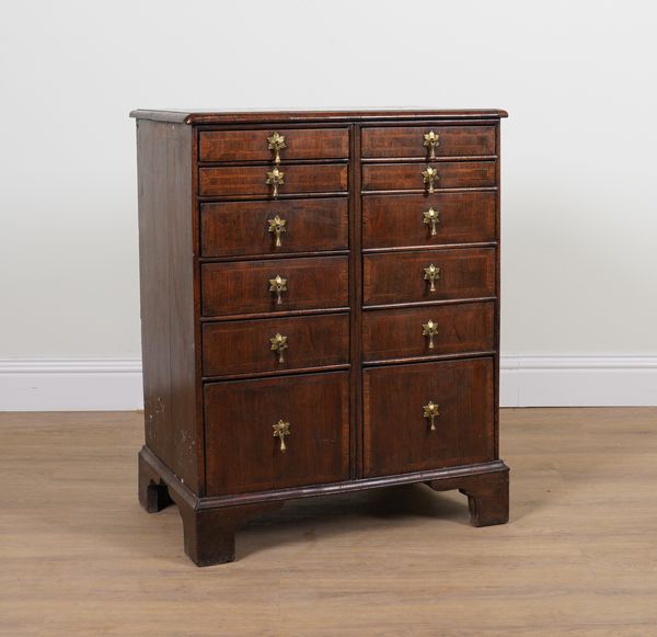 AN 18TH CENTURY AND LATER WALNUT SIDE CHEST