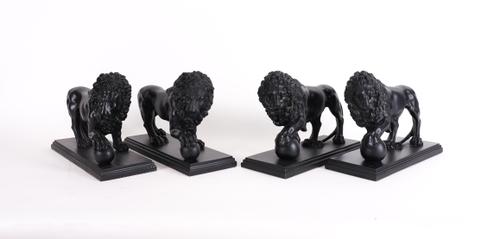 TWO PAIRS OF COMPOSITE LIONS AFTER THE MEDICI LION (4)
