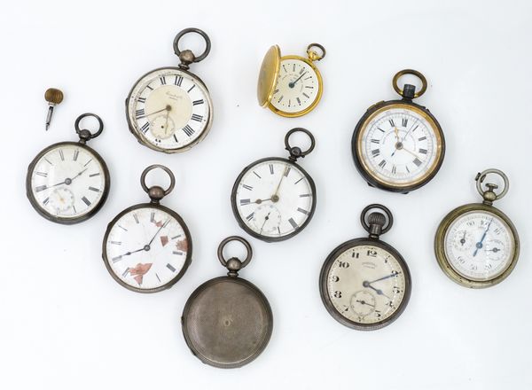 A GROUP OF POCKET WATCHES AND PEDOMETERS (9)