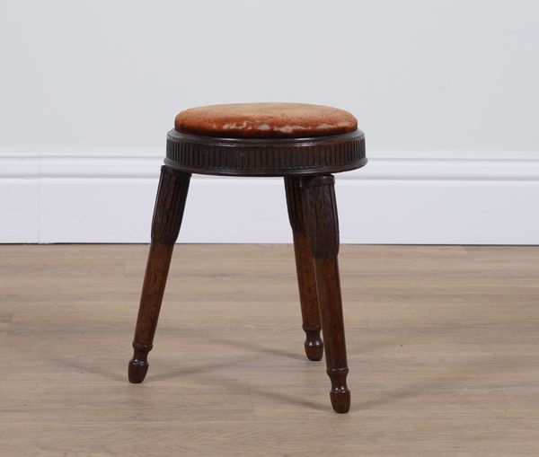 A SMALL REGENCY CIRCULAR MAHOGANY STOOL