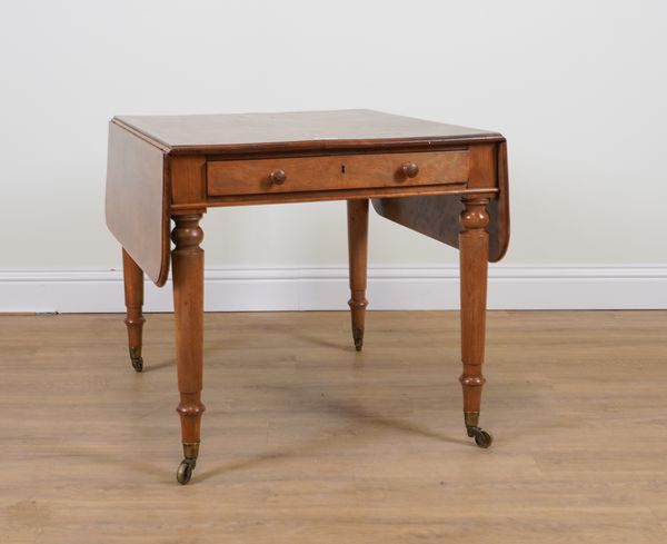 HOLLAND & SONS; A 19TH CENTURY MAHOGANY PEMBROKE TABLE