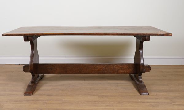 A 17TH CENTURY STYLE OAK REFECTORY TABLE