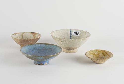 FOUR PERSIAN POTTERY BOWLS (4)
