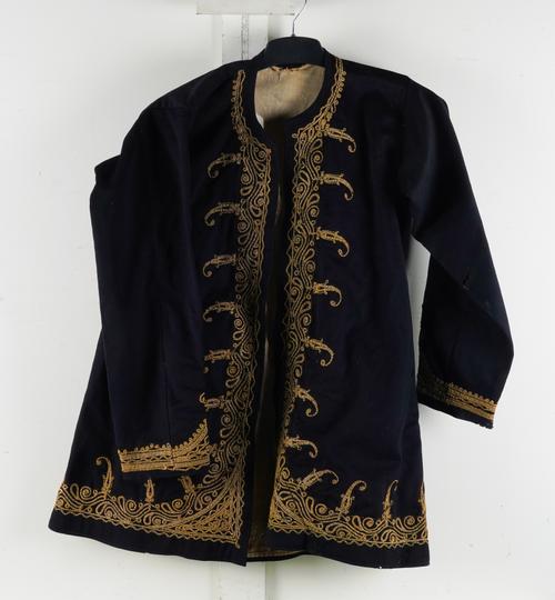 AN OTTOMAN TURKISH BLACK COAT AND A SHORT JACKET (2)