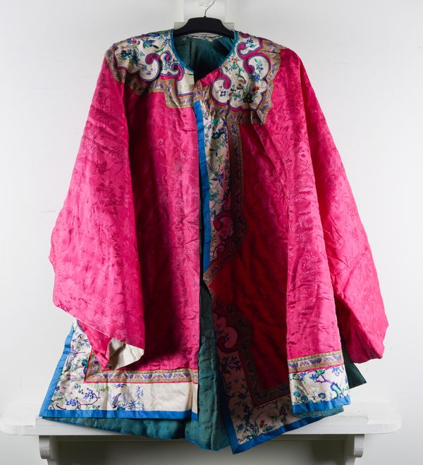 A GROUP OF CHINESE EMBROIDERED SILK GARMENTS (4)