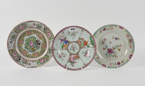 A CHINESE EXPORT MANDARIN PATTERN PLATE  (3)