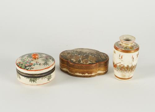 THREE PIECES OF JAPANESE SATSUMA (5)