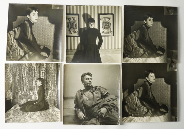 SIR CECIL BEATON: SEVEN BLACK AND WHITE PHOTOGRAPHS OF AUDREY HEPBURN AND MICHAEL REDGRAVE (7)