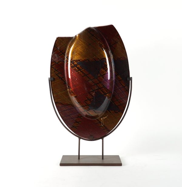 A MURANO STYLE GLASS SCULPTURE